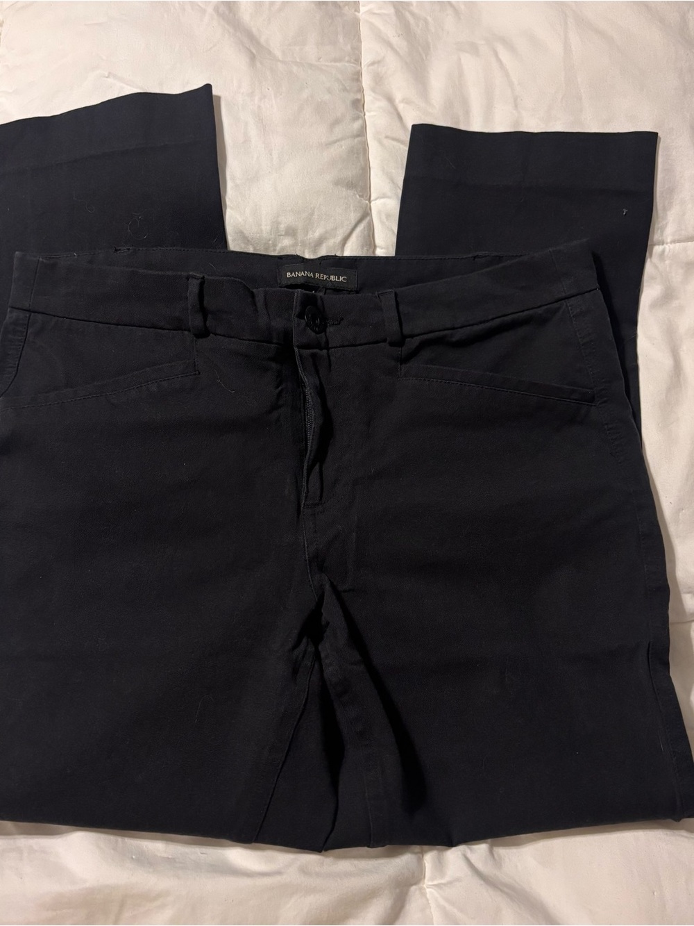 Banana Republic Black Straight-Leg Trousers